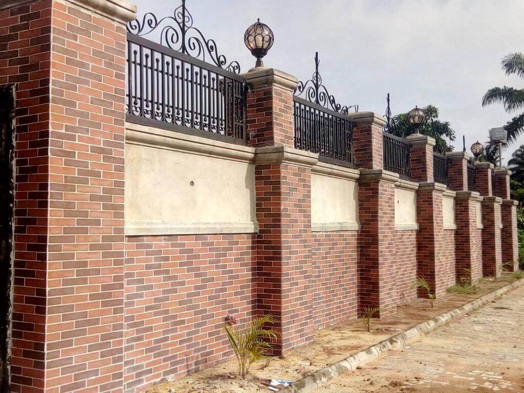 Fence Work - Mix of South African Bricks - Port Harcourt Nigeria